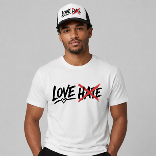 Love crosses out Hate Snapback