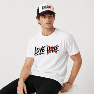 Love crosses out Hate Snapback