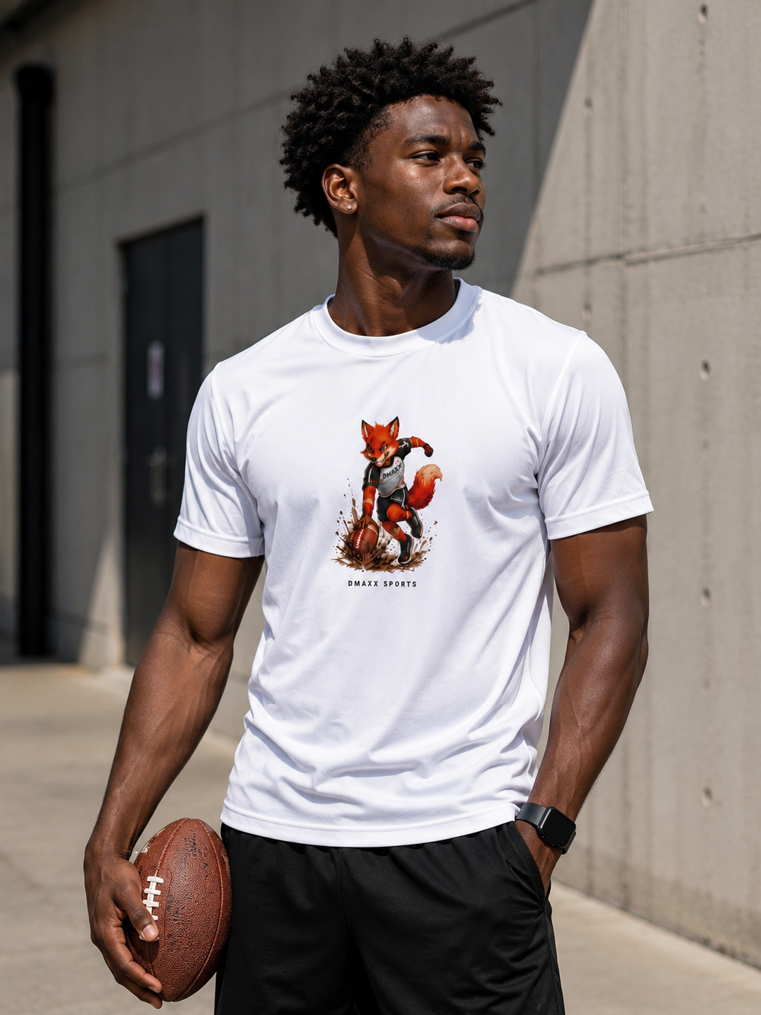 Dmaxx Football Fox - white tee