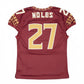 Maroon football jersey with 'Noles' and number '27' on a gray background