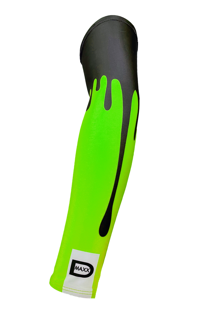 DRIP COMPRESSION SLEEVE - NEON GREE AND BLACK