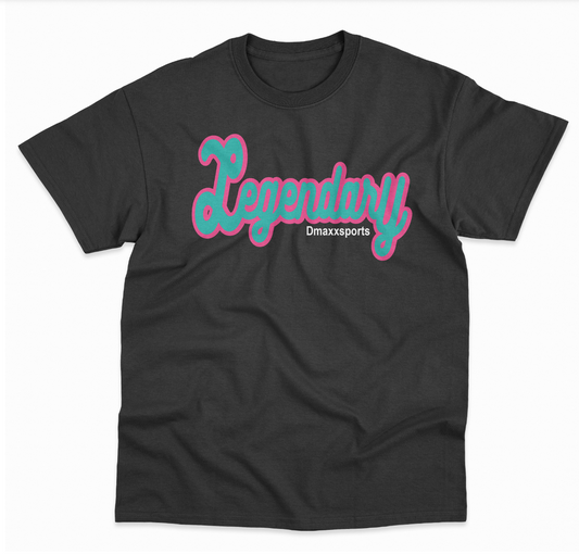 LEGENDARY TEE - BLACK MIAMI COLORS - ADULT SIZE